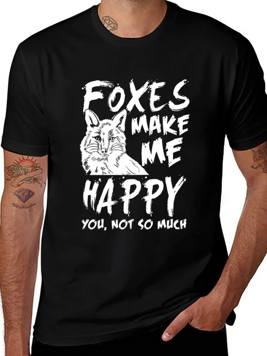 Foxes Make Me Happy Graphic T-Shirt