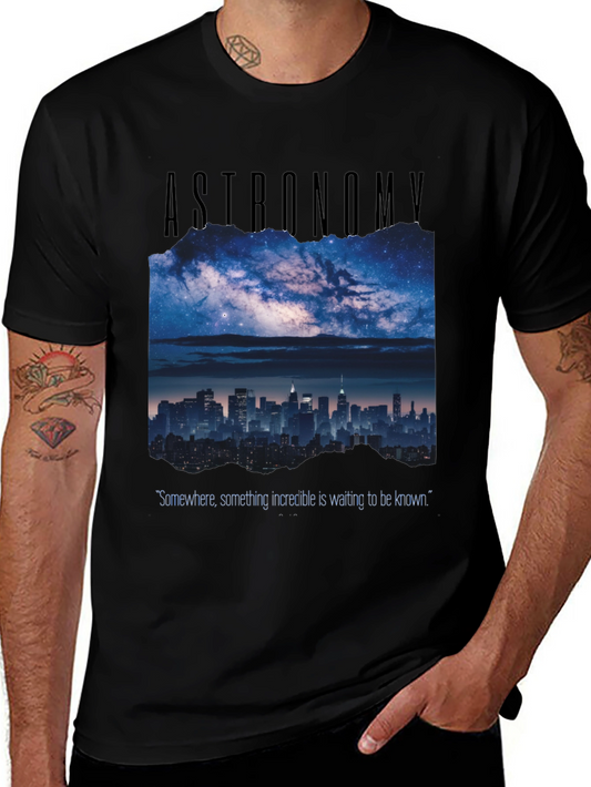 Astronomy Cityscape Graphic T-Shirt