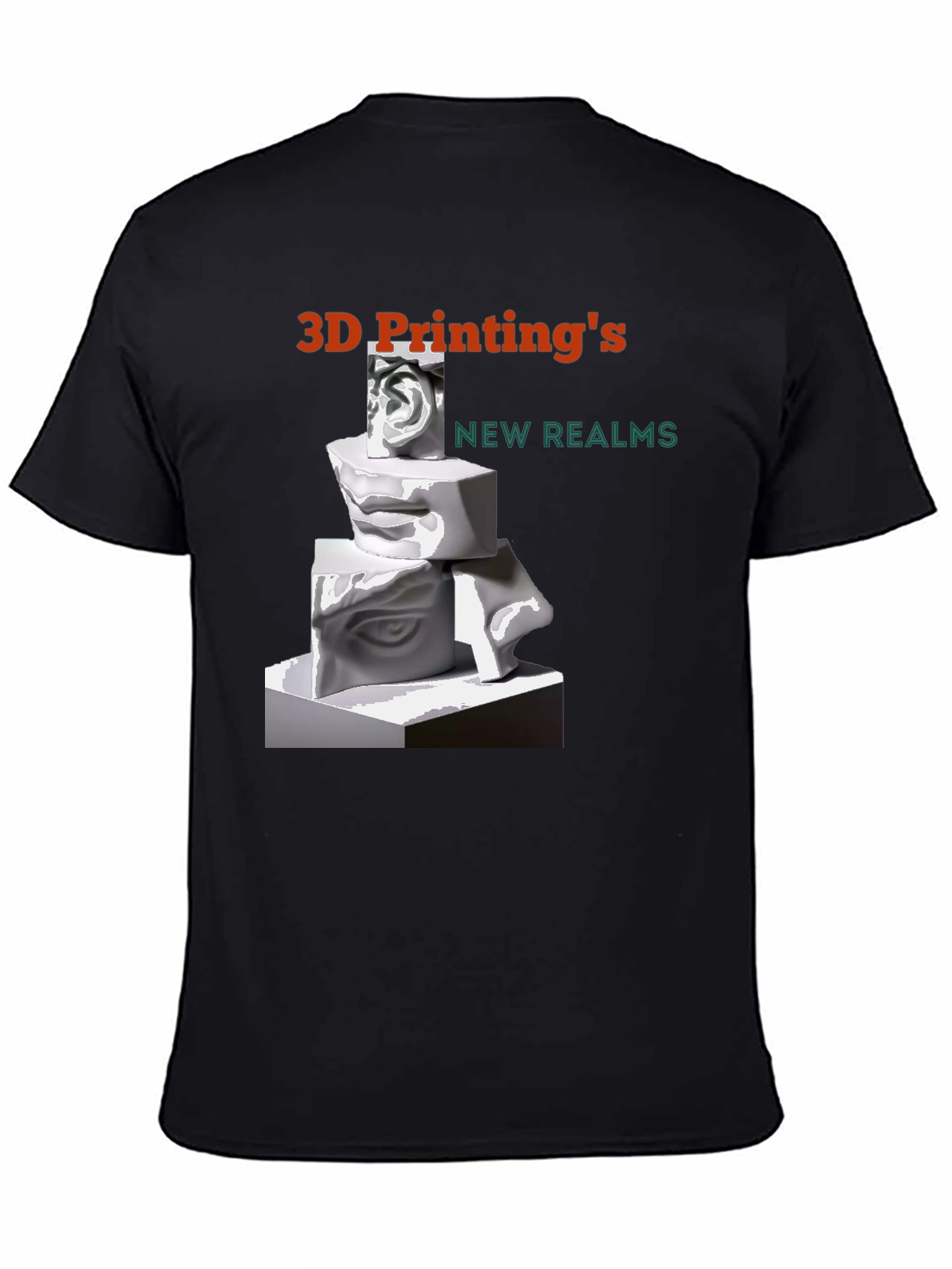 3D Printings New Realms Black T-Shirt