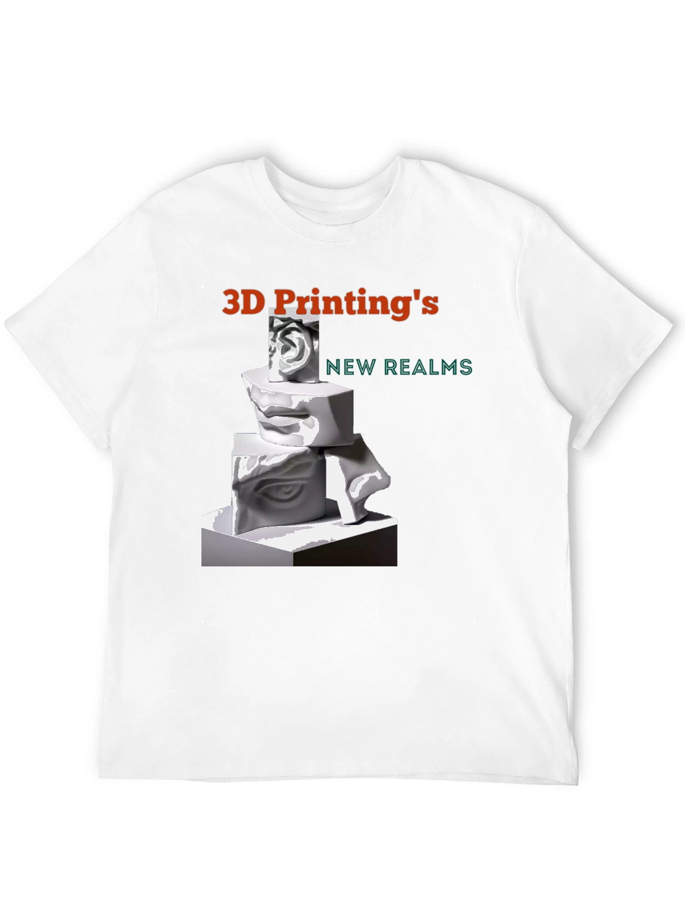 3D Printings New Realms Black T-Shirt