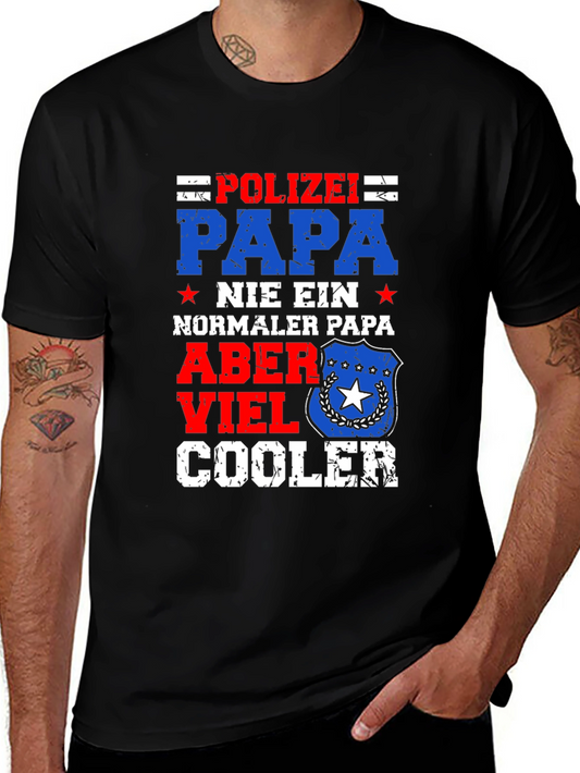 Polizei Papa T-Shirt - Viel Cooler Fathers Day Tee