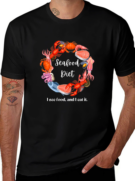 Seafood Diet Graphic T-Shirt