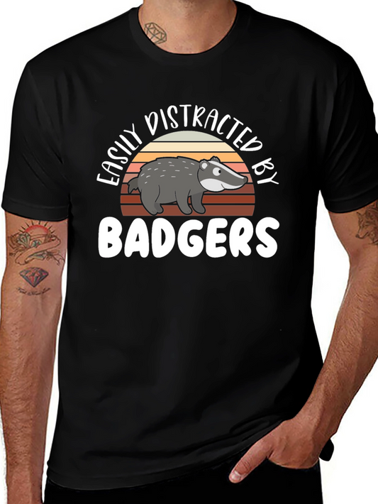 Easily Distracted By Badgers Graphic Tee