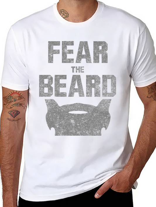 Fear The Beard Graphic Print T-Shirt
