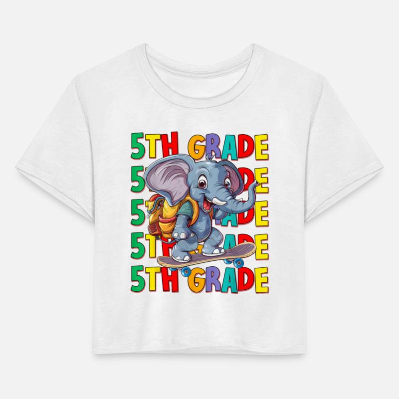 Fifth 5th Grade Back To School Elephant Skateboard