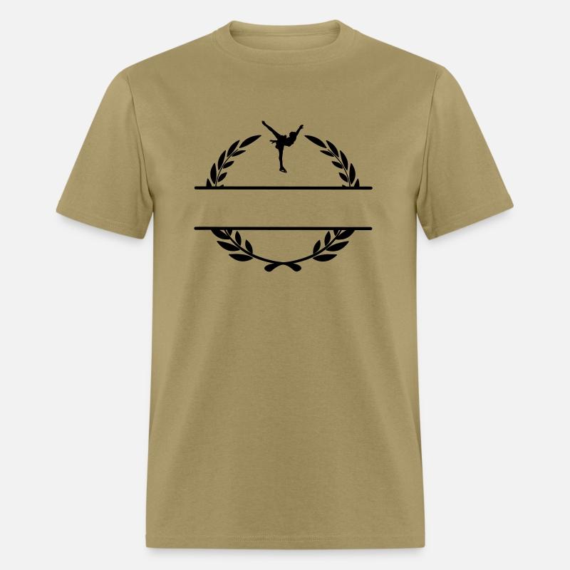 Figure skater on 1 leg in laurel wreath