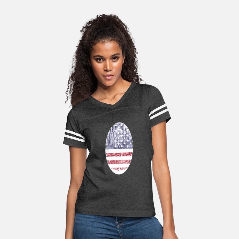 Fingerprint with the flag of USA in so be proud