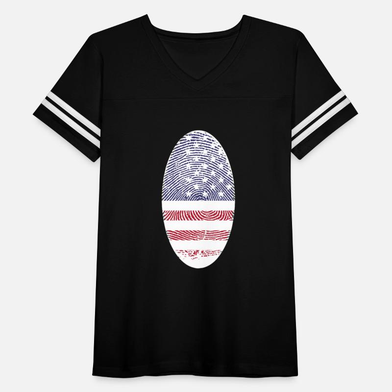 Fingerprint with the flag of USA in so be proud