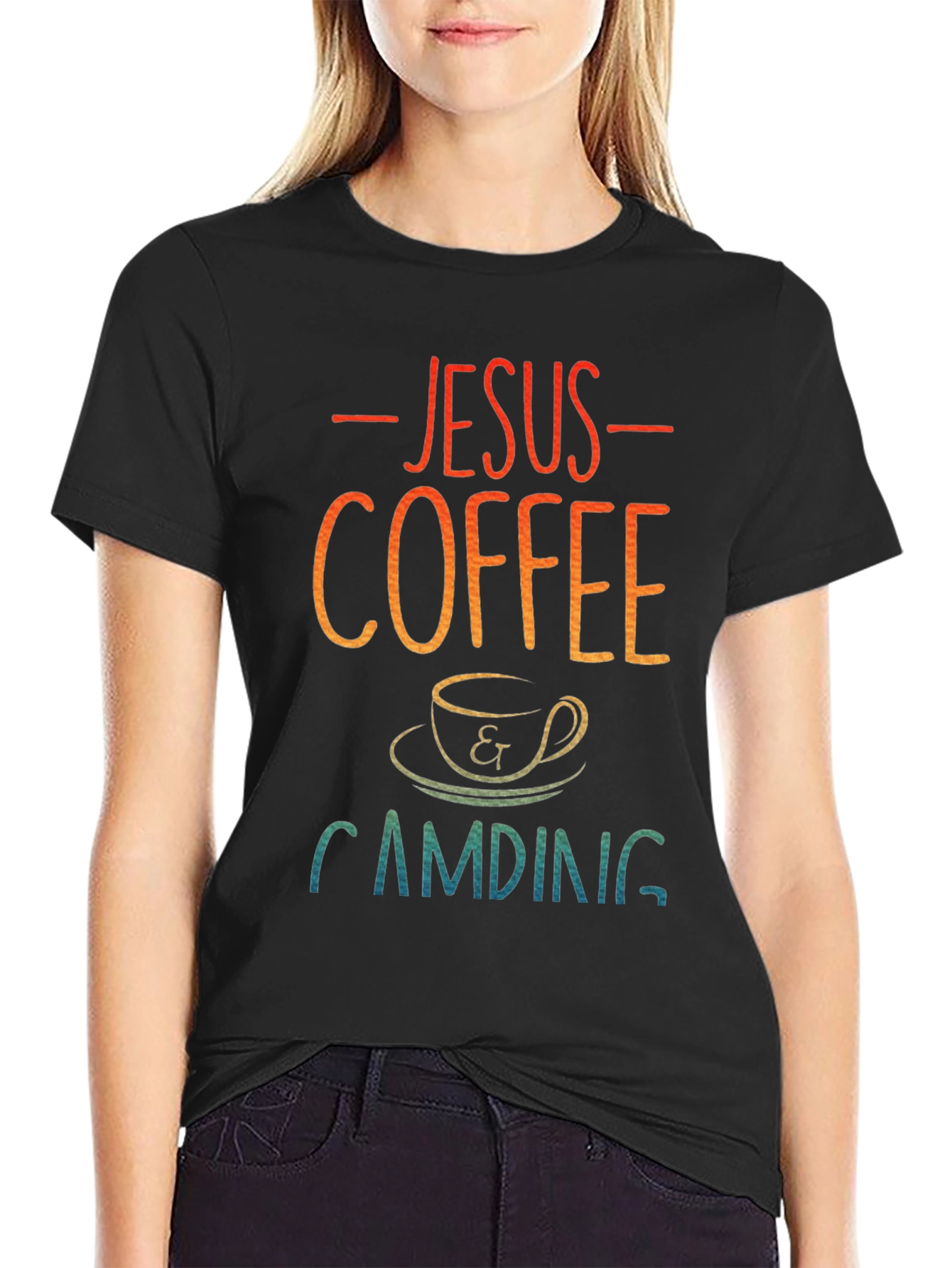 Jesus Coffee Camping T-Shirt - Christian Apparel