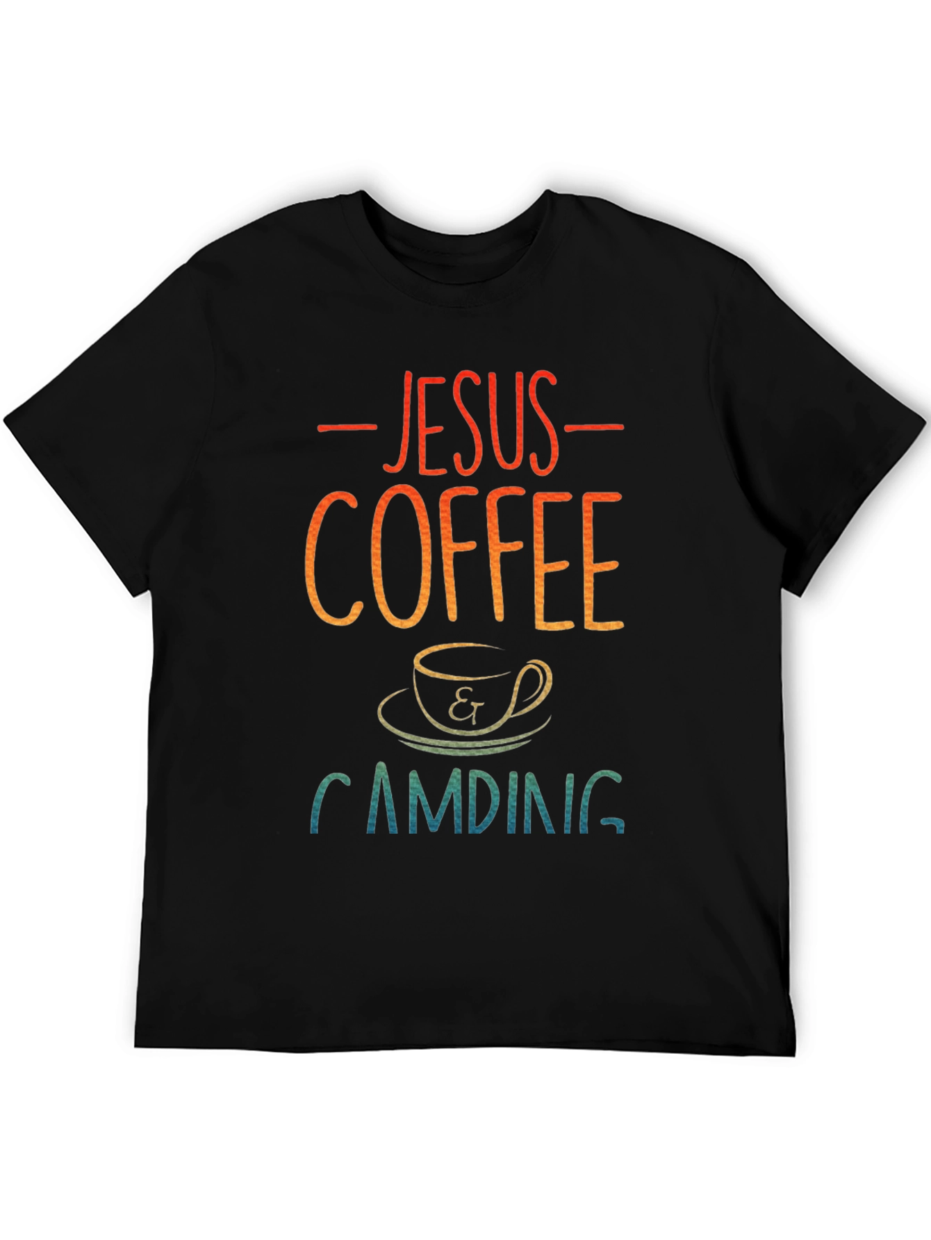 Jesus Coffee Camping T-Shirt - Christian Apparel