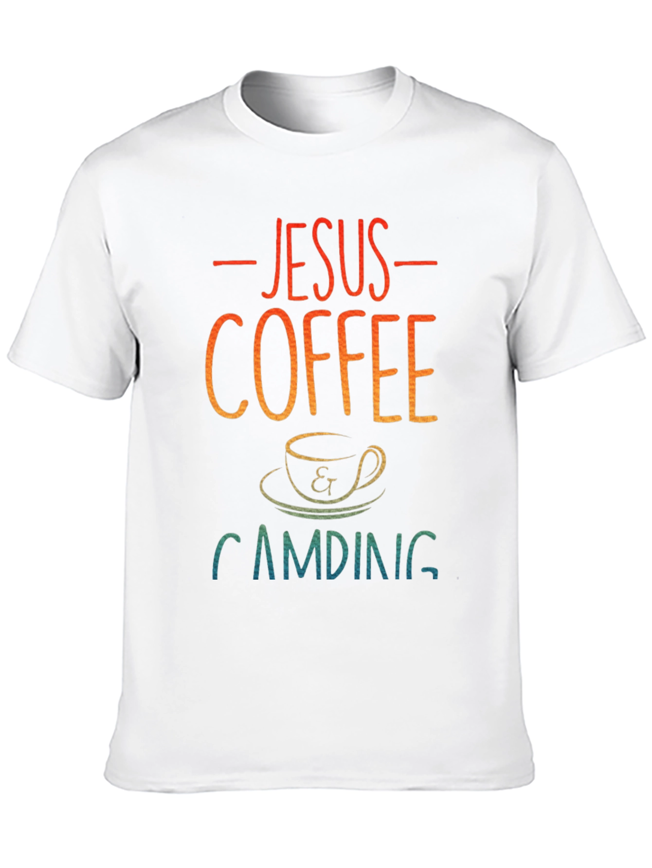 Jesus Coffee Camping T-Shirt - Christian Apparel