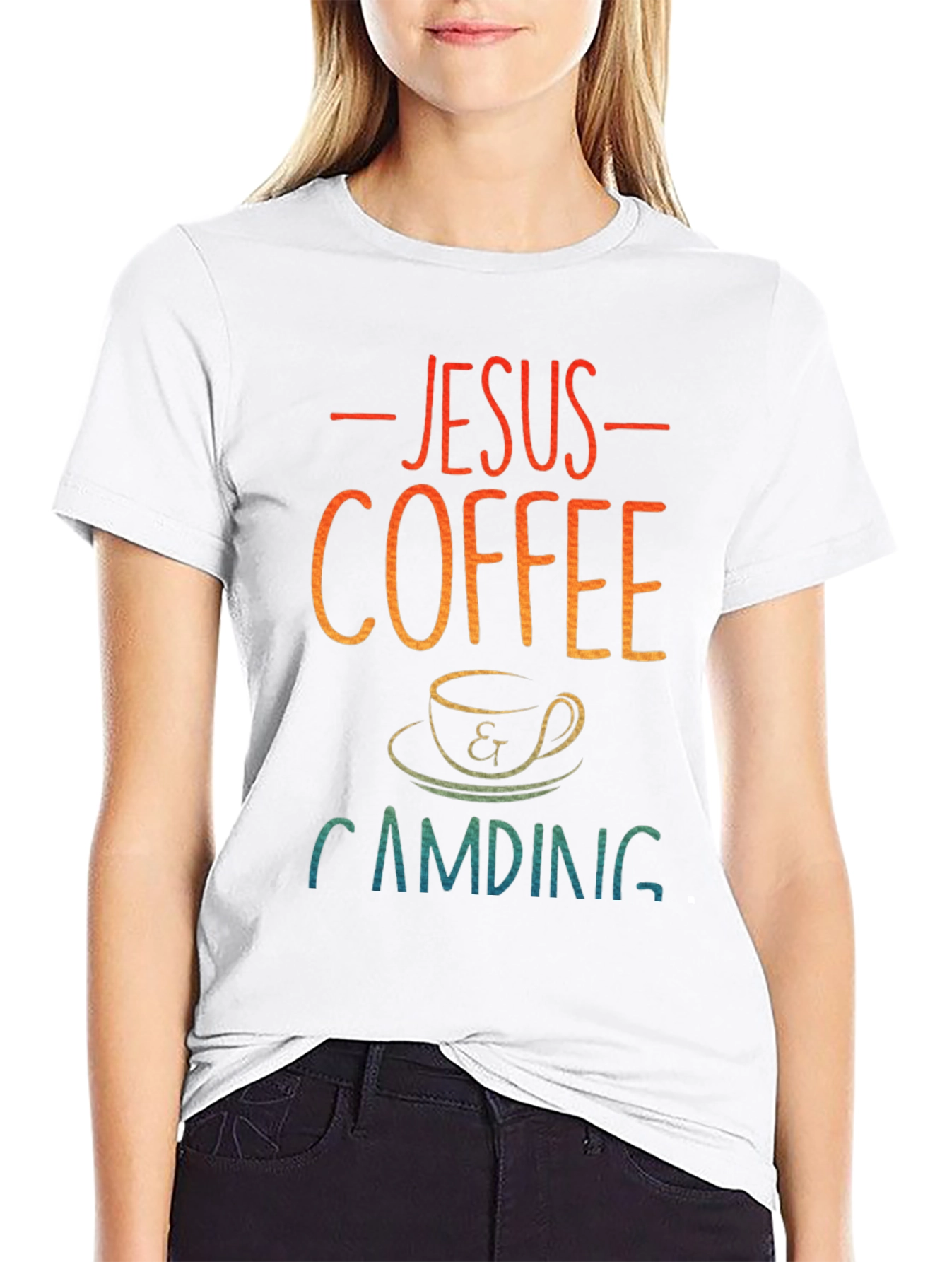 Jesus Coffee Camping T-Shirt - Christian Apparel