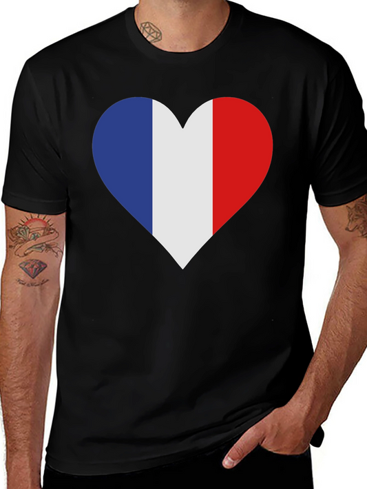 French Flag Heart T-Shirt