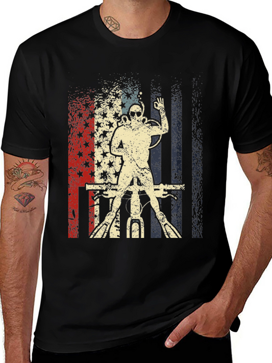 Diver American Flag T-Shirt