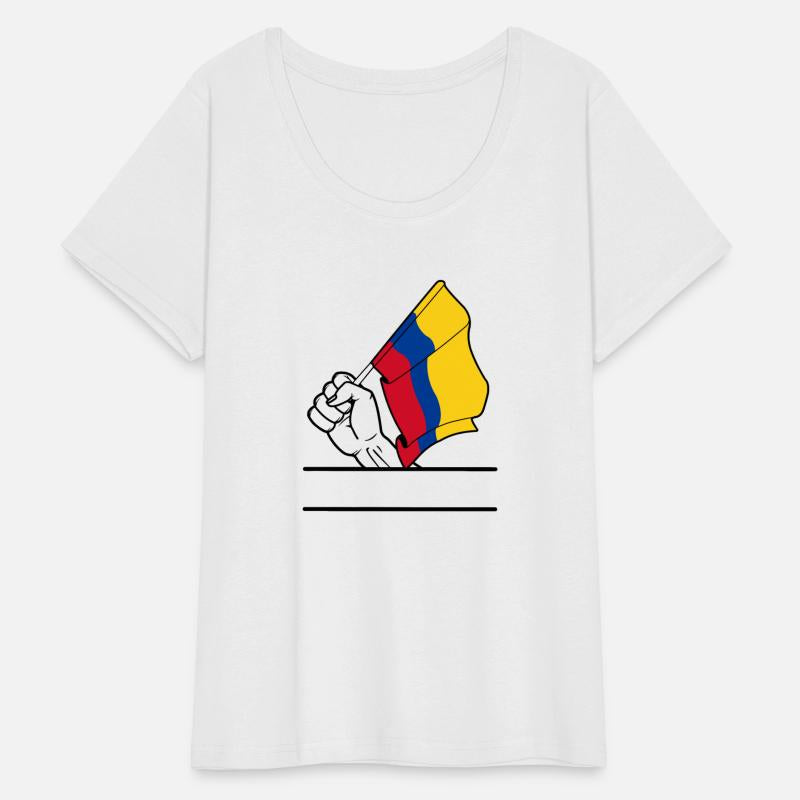 Flag Columbia transparent fist text space
