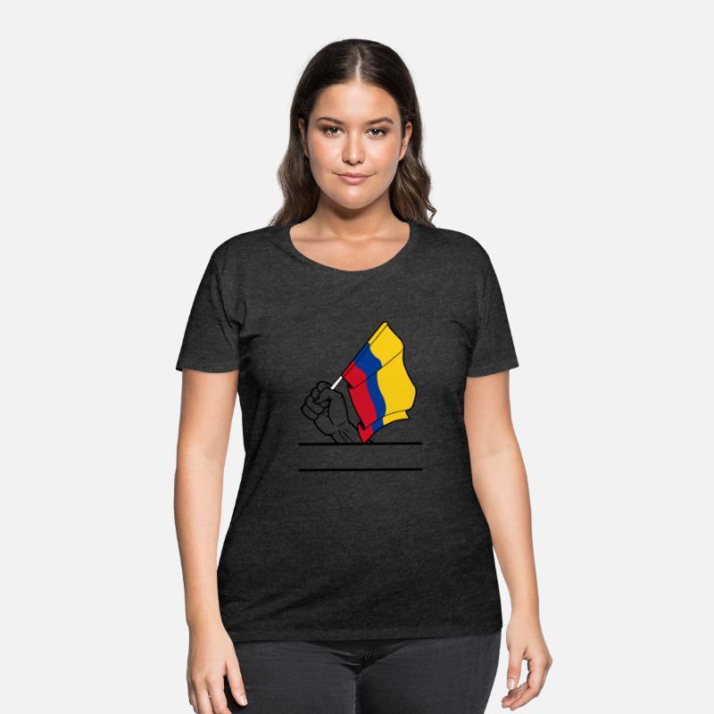 Flag Columbia transparent fist text space