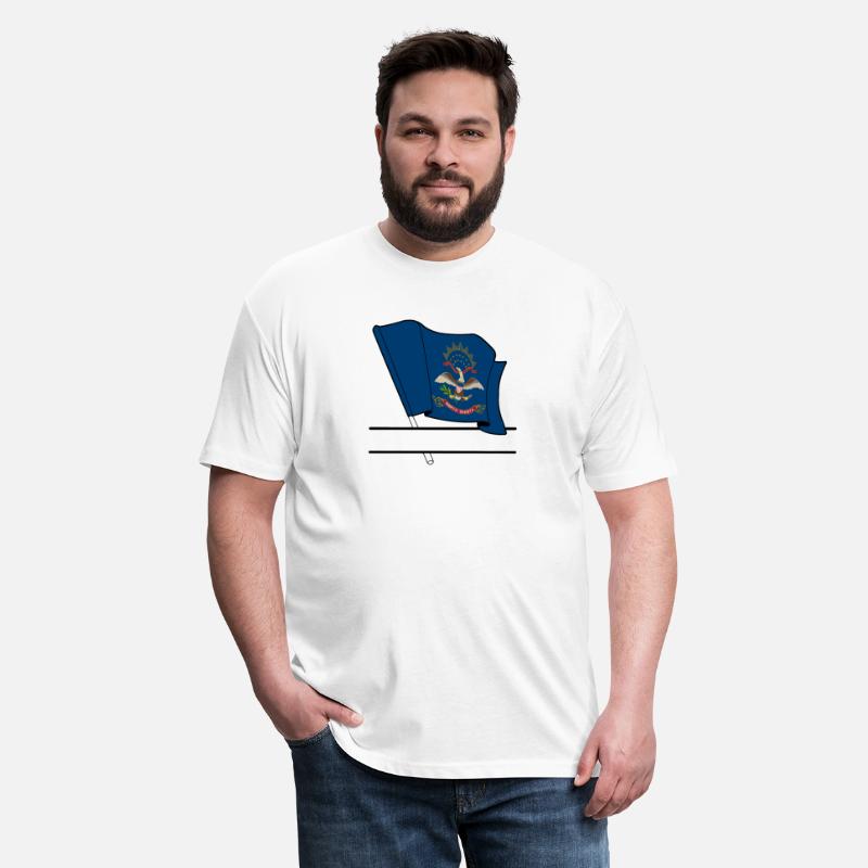 Flag North Dakota text banner