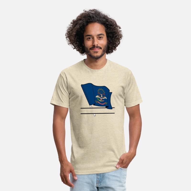 Flag North Dakota text banner