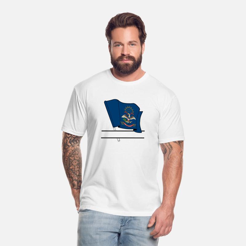 Flag North Dakota text banner