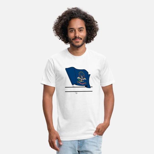 Flag North Dakota text banner