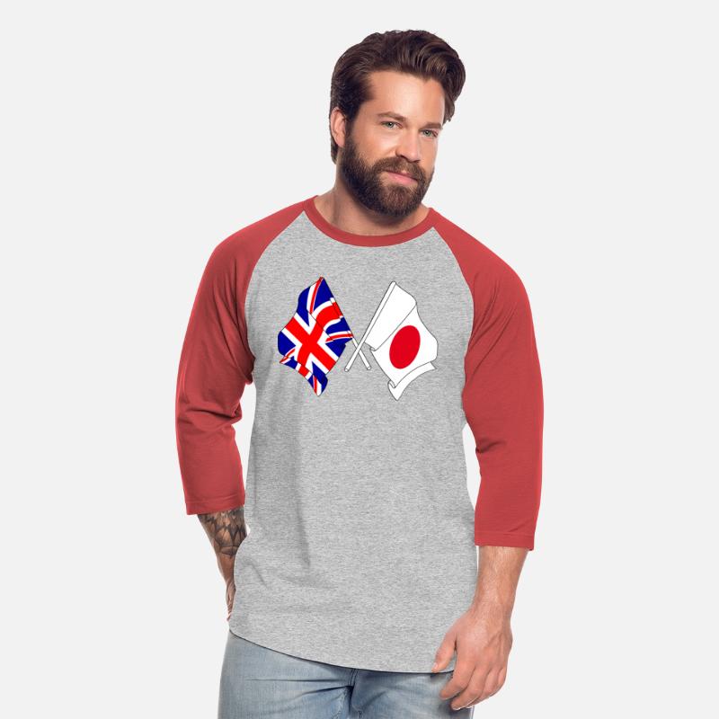 Flag of England and flag of Japan