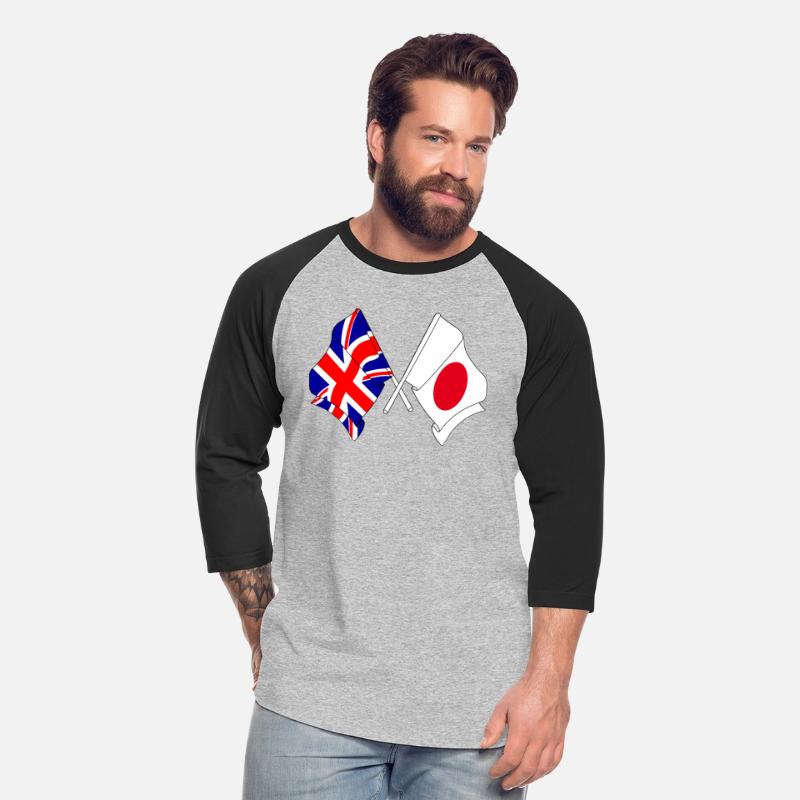 Flag of England and flag of Japan