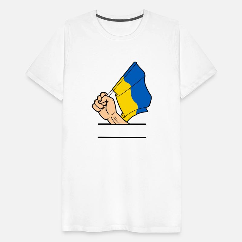 Flag Ukraine fist text space