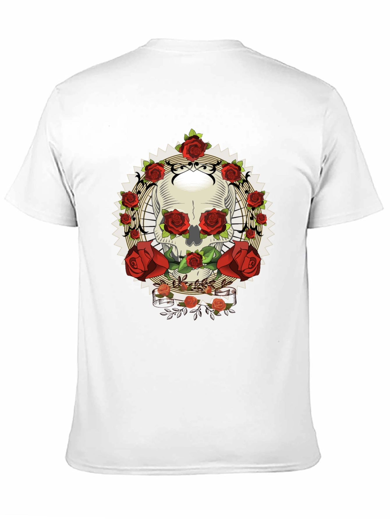 Skull & Roses Graphic Tee - Rocker Style