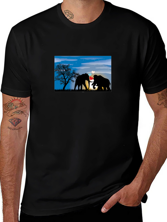 Elephant Love T-Shirt - Black Tee