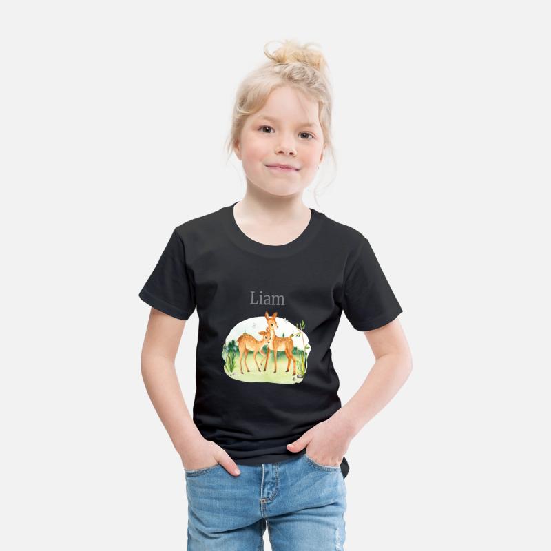 Forest Animal Deer Flowers Name Liam