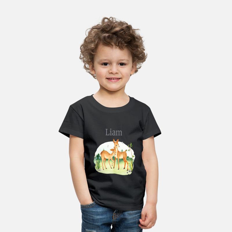 Forest Animal Deer Flowers Name Liam