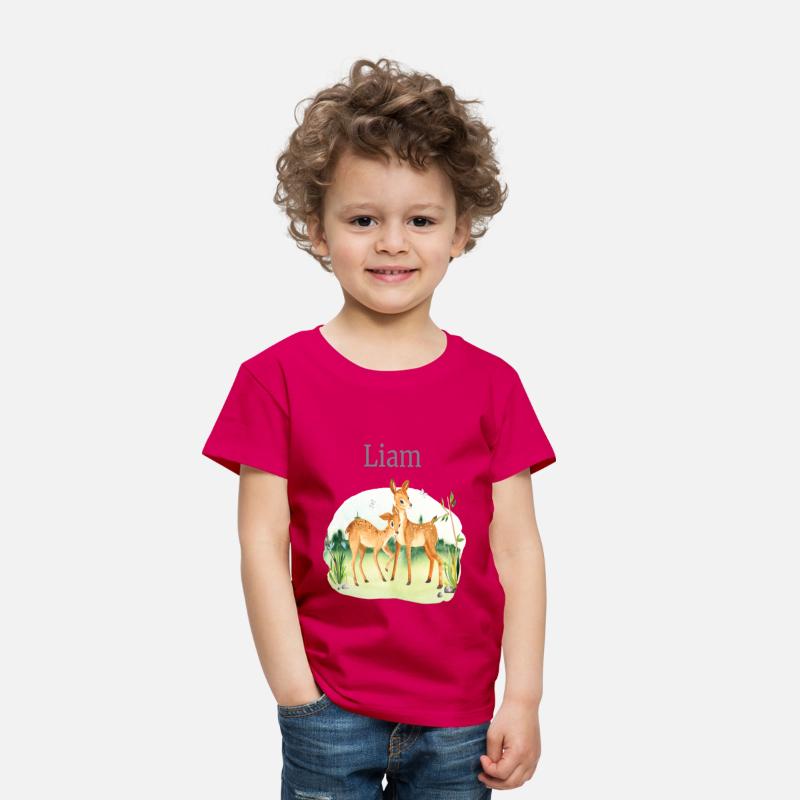 Forest Animal Deer Flowers Name Liam