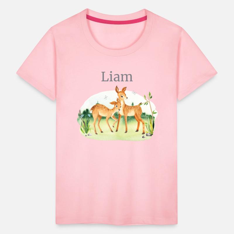 Forest Animal Deer Flowers Name Liam