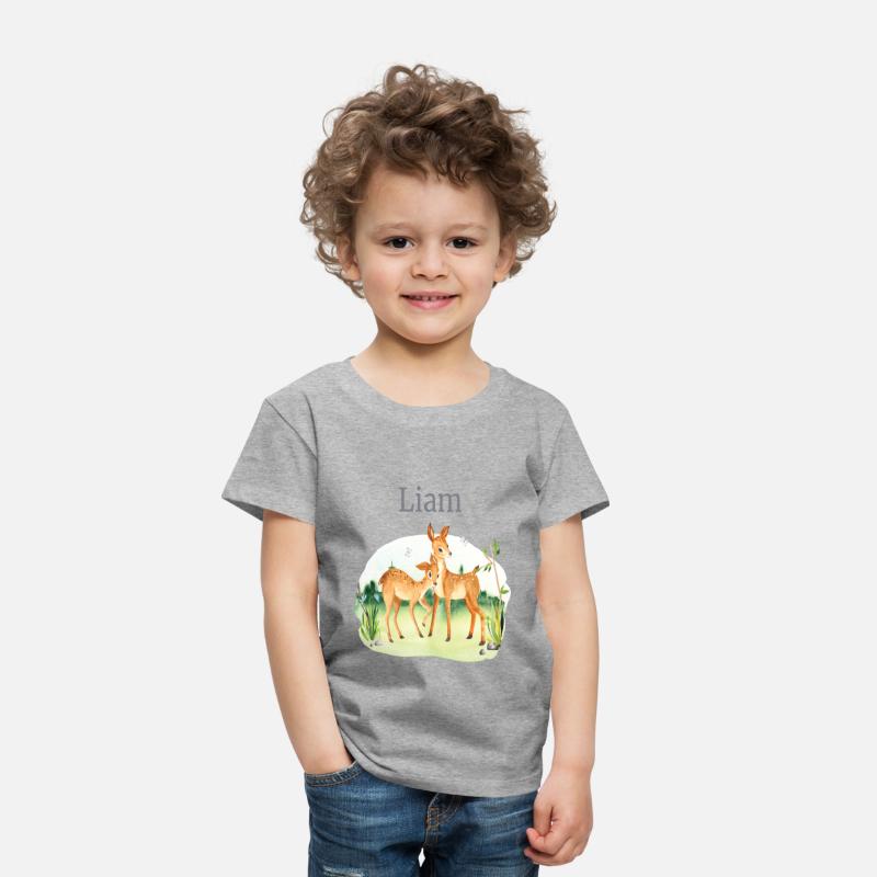 Forest Animal Deer Flowers Name Liam