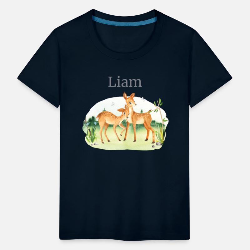 Forest Animal Deer Flowers Name Liam