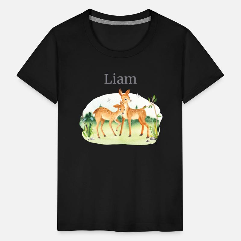 Forest Animal Deer Flowers Name Liam