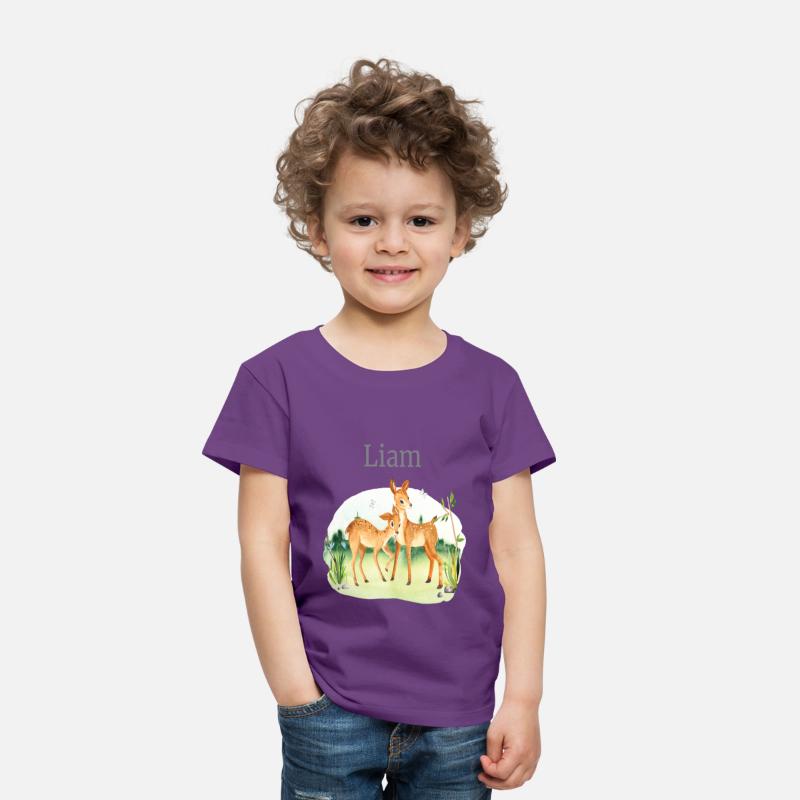 Forest Animal Deer Flowers Name Liam