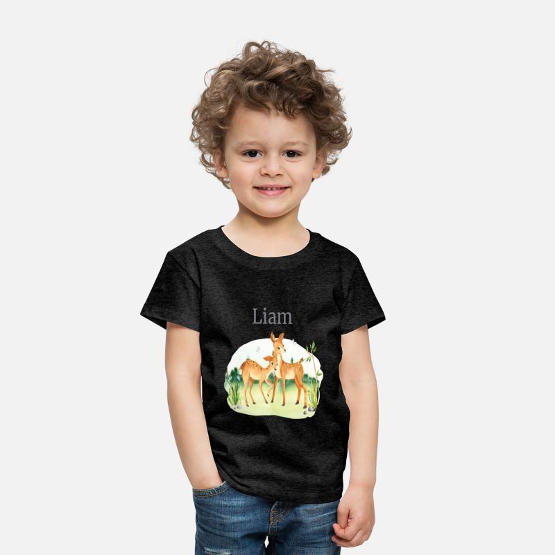 Forest Animal Deer Flowers Name Liam