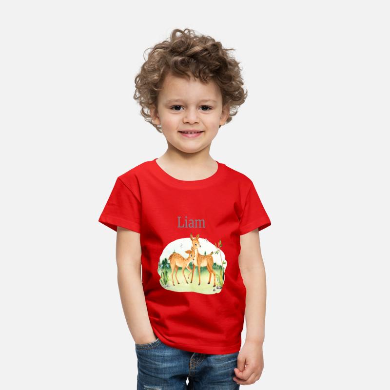 Forest Animal Deer Flowers Name Liam