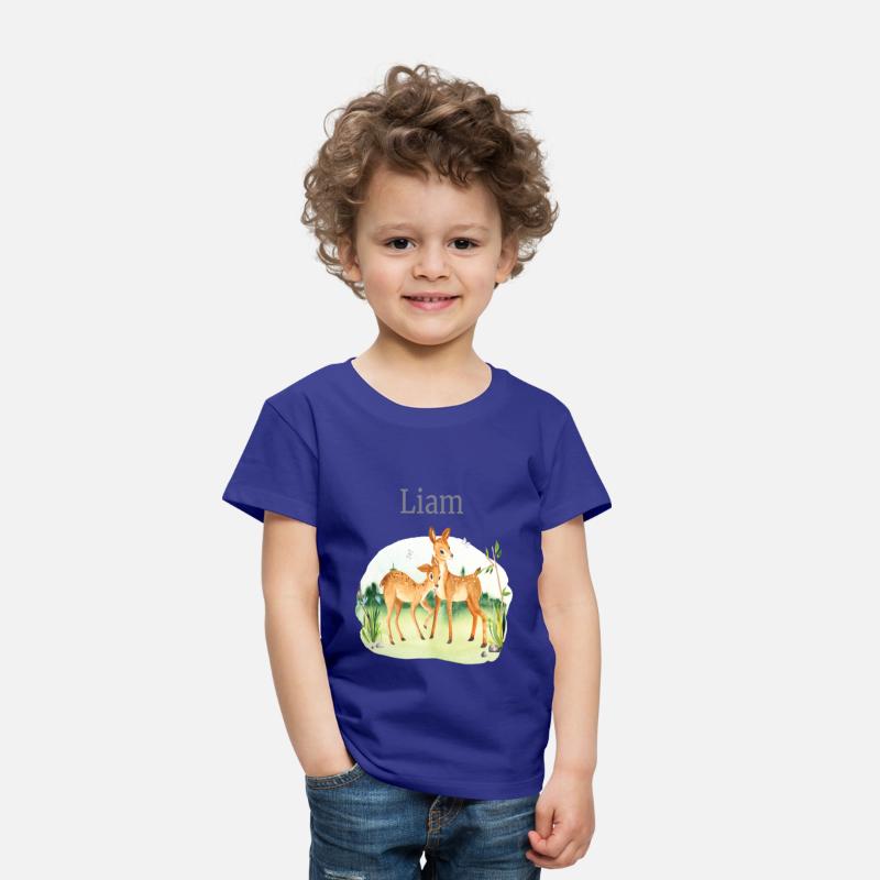 Forest Animal Deer Flowers Name Liam