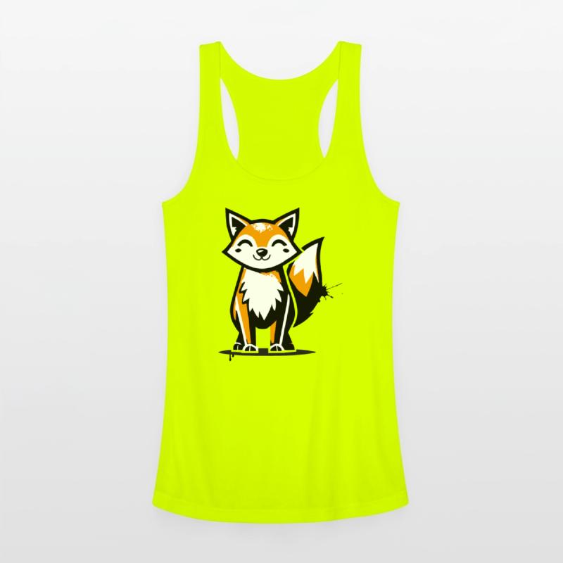 fox in stencil graffiti design