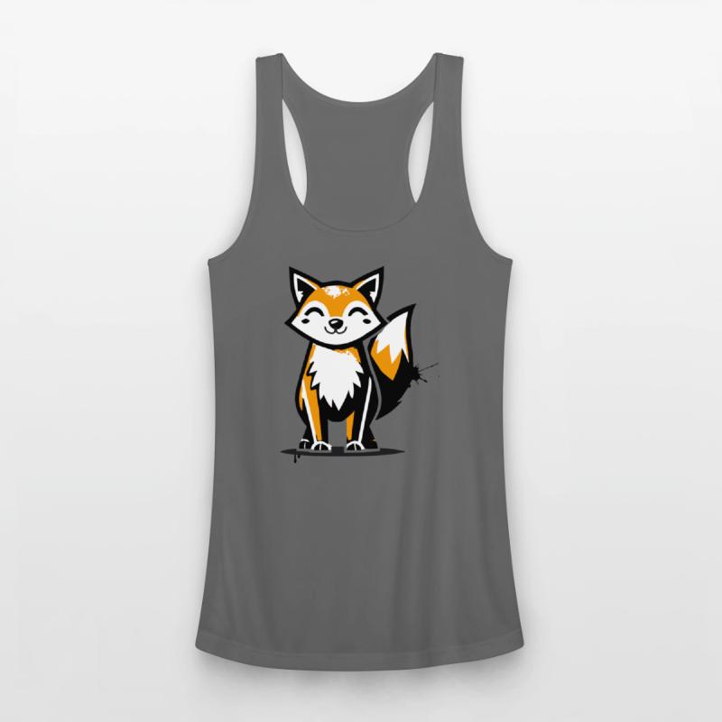 fox in stencil graffiti design