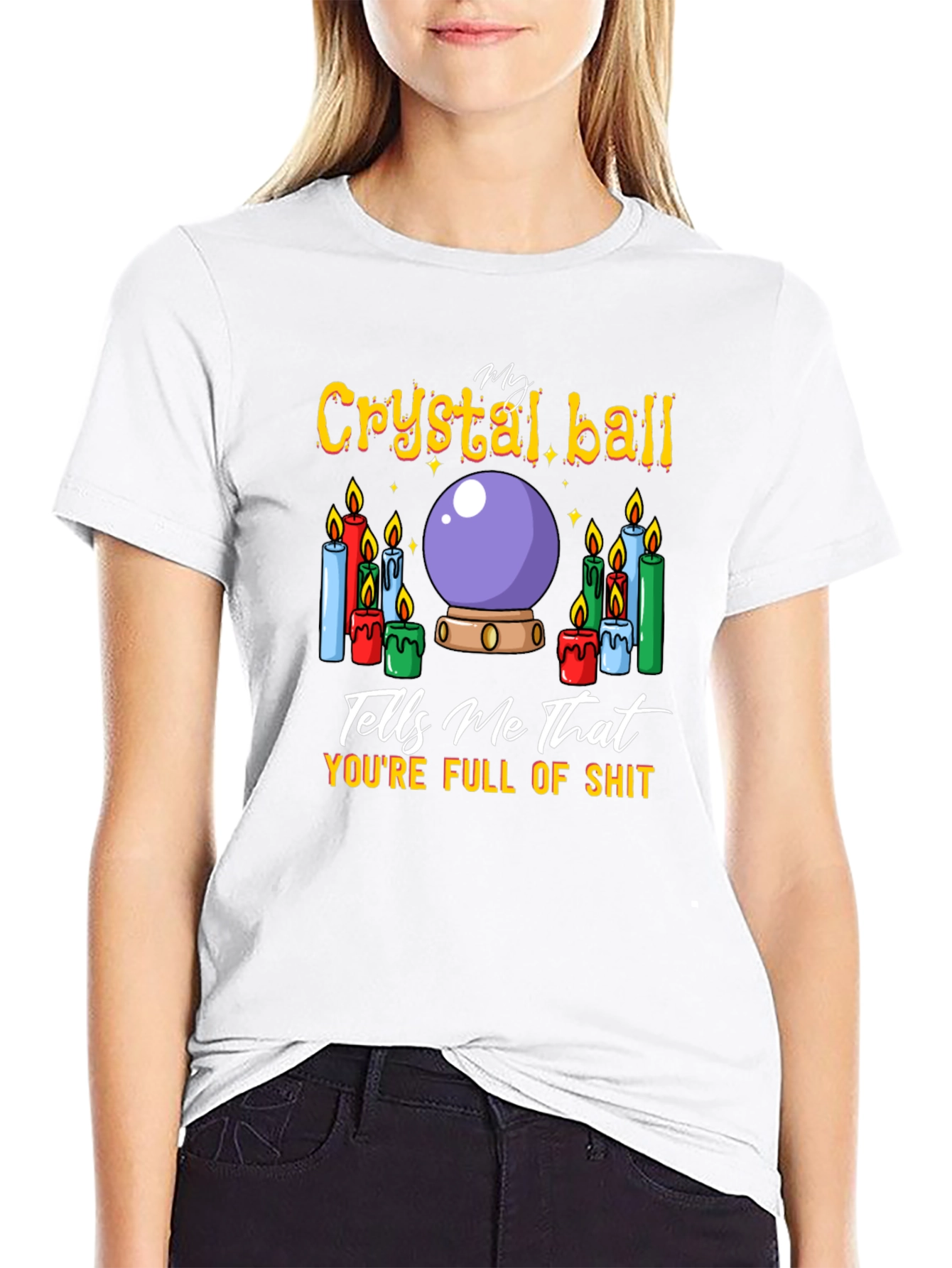 Crystal Ball Humor Graphic T-Shirt