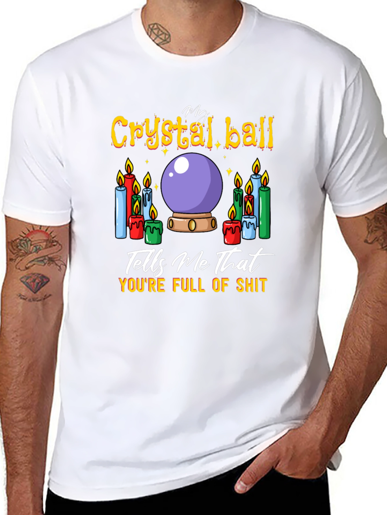 Crystal Ball Humor Graphic T-Shirt