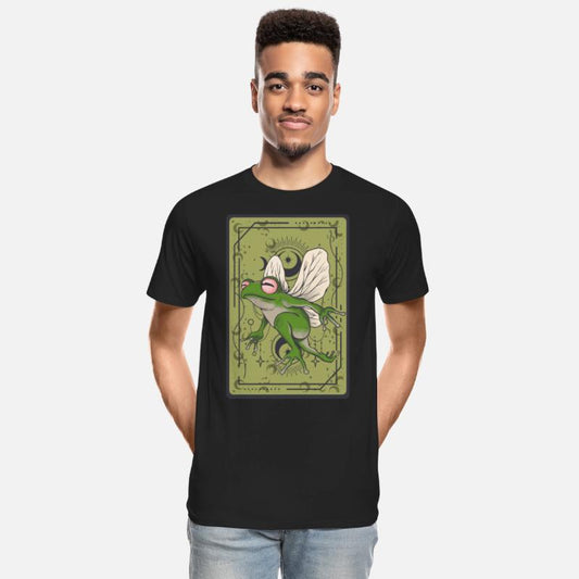 Frog Fairy Tarot Card Celestial Moon Occult Cottag