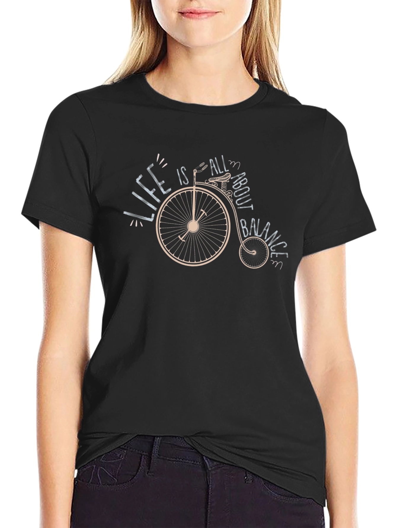 Life is All About Balance Black T-Shirt