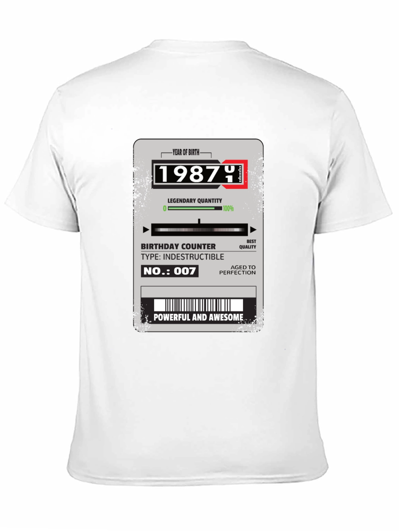 1987 Birthday T-Shirt: Powerful & Awesome