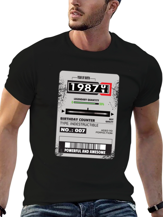 1987 Birthday T-Shirt: Powerful & Awesome