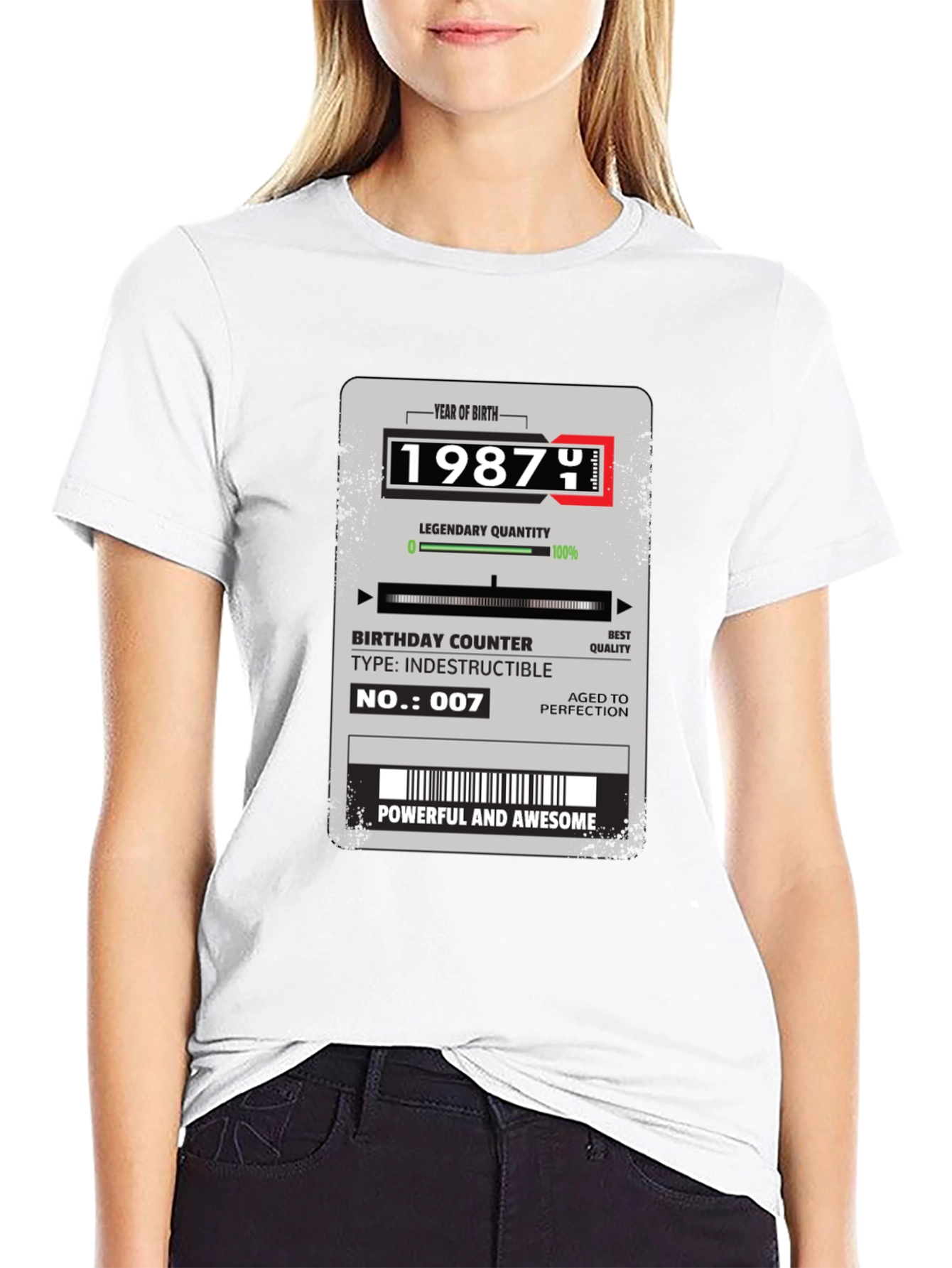 1987 Birthday T-Shirt: Powerful & Awesome
