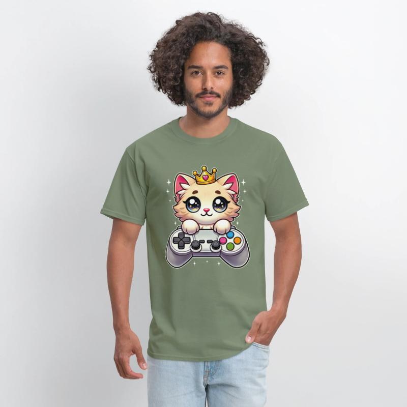 Funny Cute Gamer Cat Kawaii Kitty Gaming